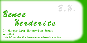 bence werderits business card
